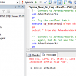 Incorrect Syntax Near go revisited