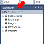Recover the missing Report Data tab in SSRS
